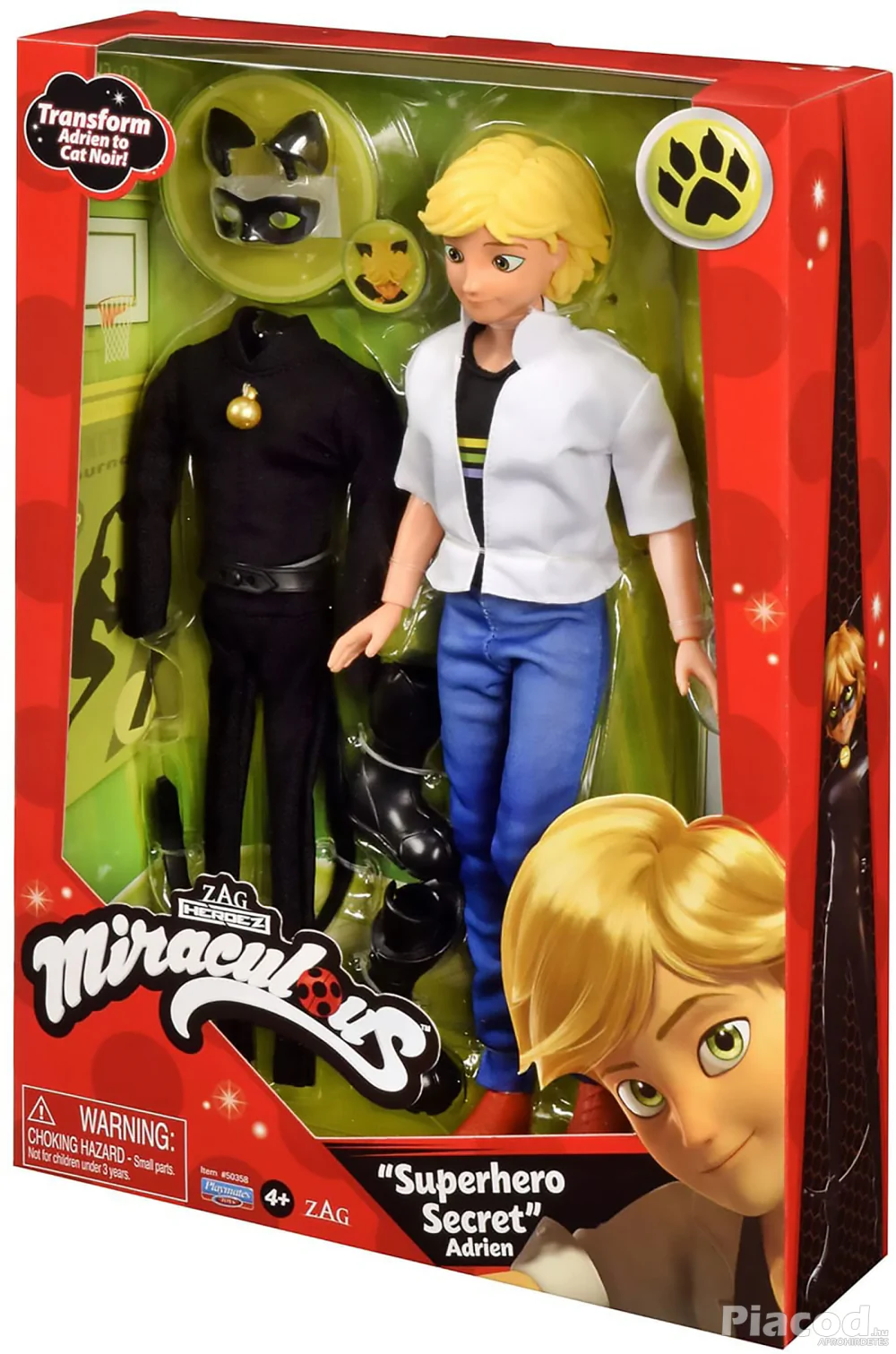 Miraculous Ladybug Cat Noir Superhero Secret baba 26 cm Bandai
