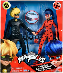 Miraculous Ladybug és Cat Noir Mission Accomplished baba szett Bandai