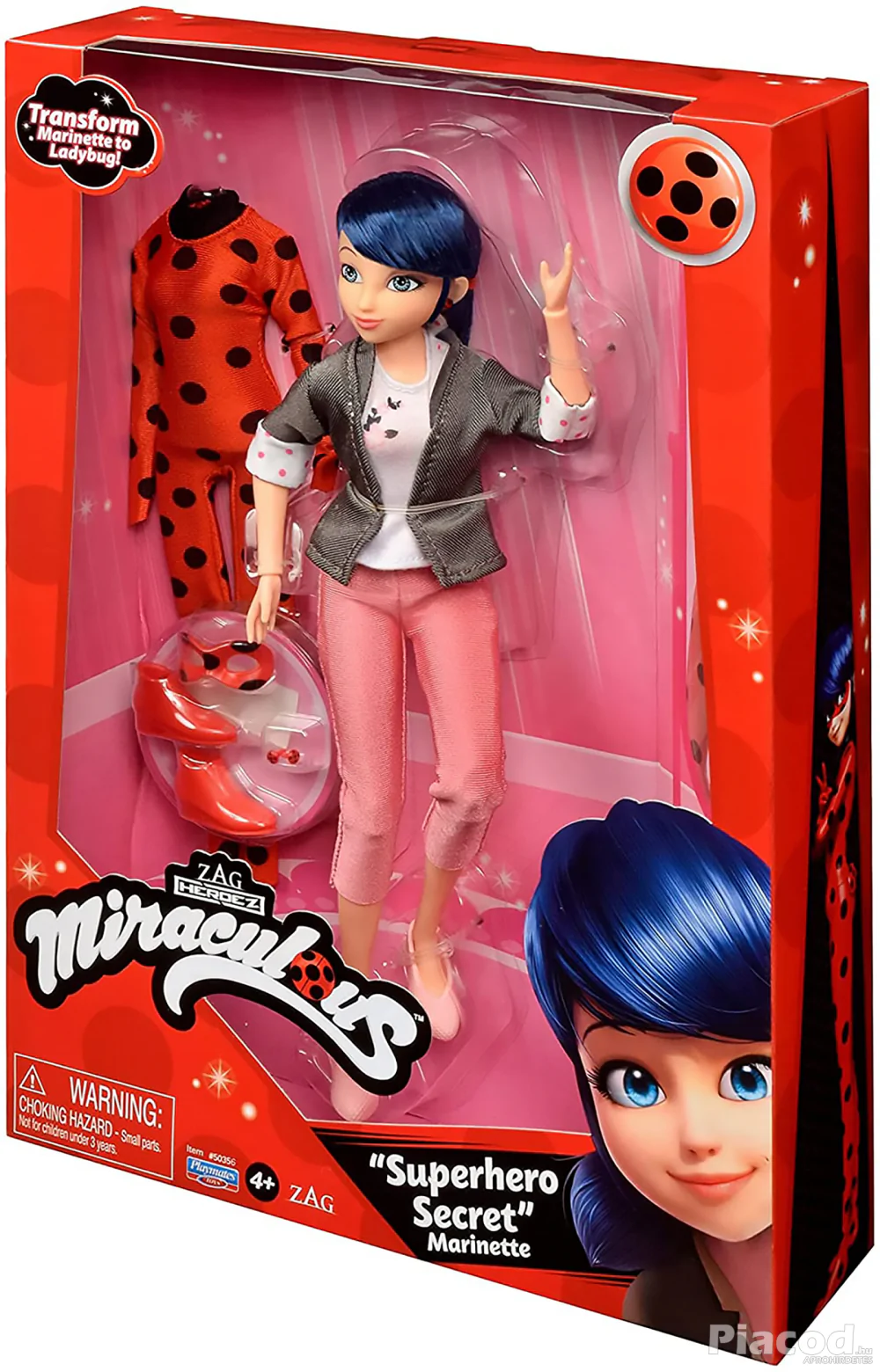 Miraculous Ladybug Superhero secret baba szett Bandai