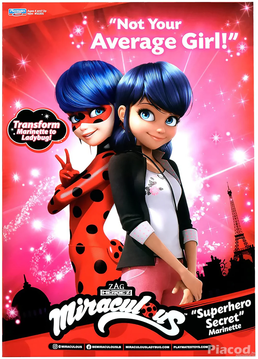 Miraculous Ladybug Superhero secret baba szett Bandai