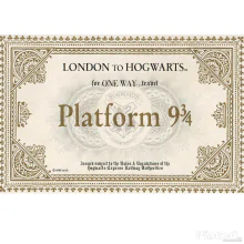 Harry Potter 9 és háromnegyedik vágány vonatjegy