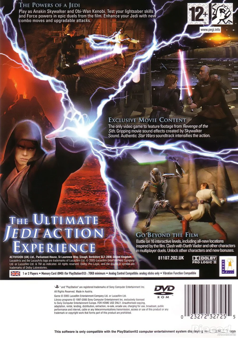 Star Wars - Revenge of the Sith Ps2 lemezes játék
