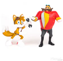 6 db-os Sonic a sündisznó figura szett Dr. Eggmannel