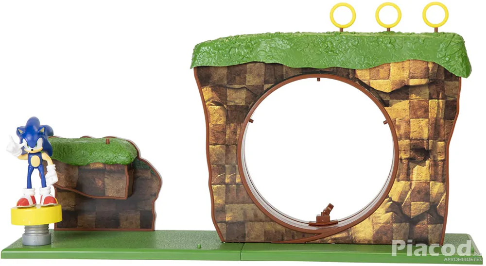 Sonic a sündisznó - Green hill zone pálya játékszett figurával Jakks