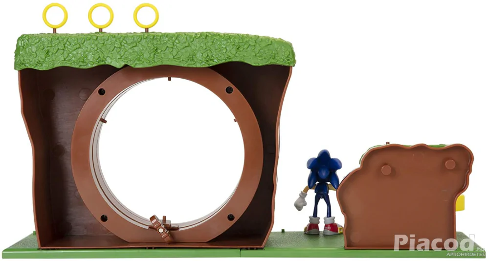 Sonic a sündisznó - Green hill zone pálya játékszett figurával Jakks