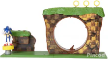 Sonic a sündisznó - Green hill zone pálya játékszett figurával Jakks