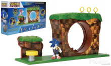 Sonic a sündisznó - Green hill zone pálya játékszett figurával Jakks