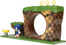 Sonic a sündisznó - Green hill zone pálya játékszett figurával Jakks