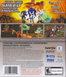 Sonic the hedgehog Ps3 lemezes játék