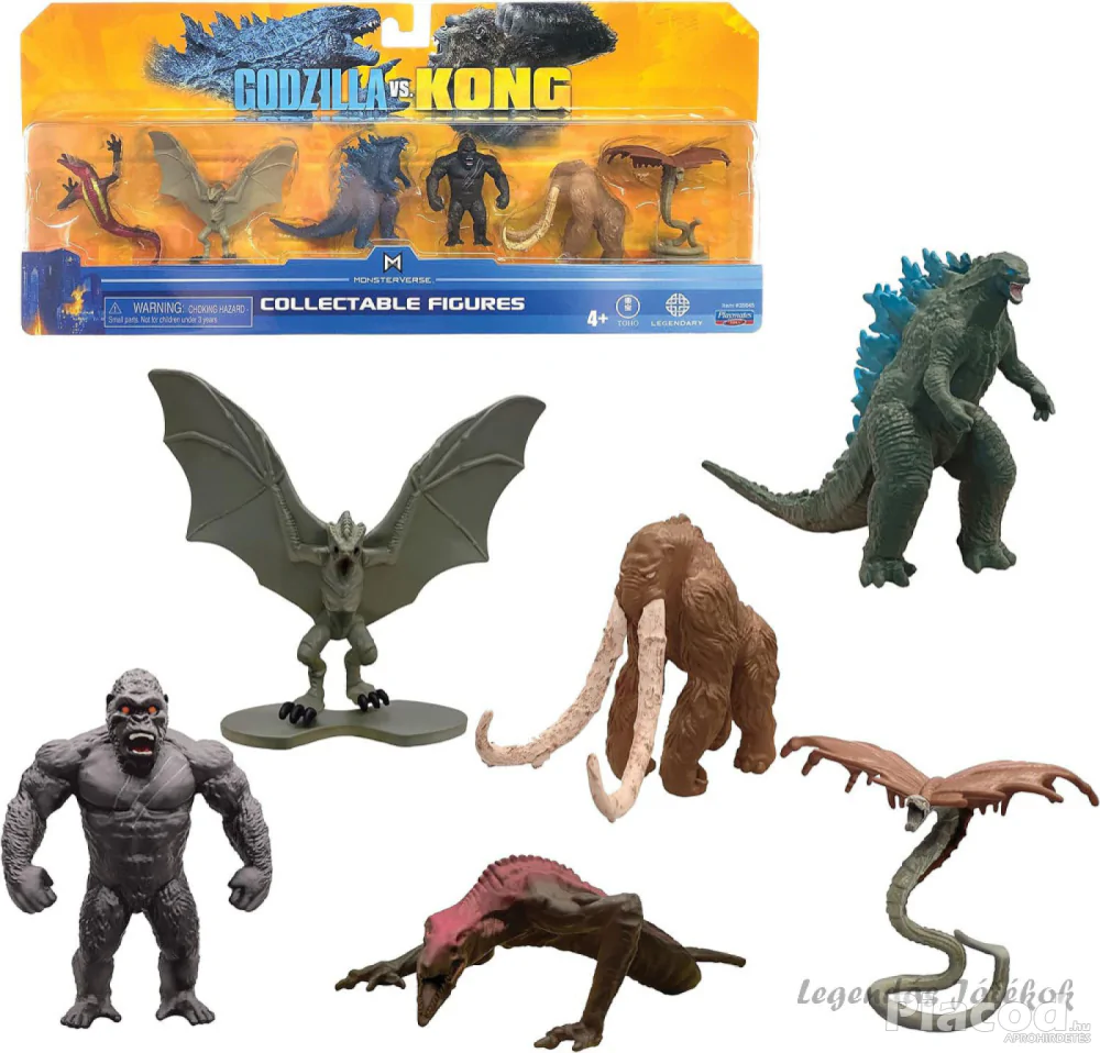 6 db-os Godzilla vs. Kong figura szett Monsterverse