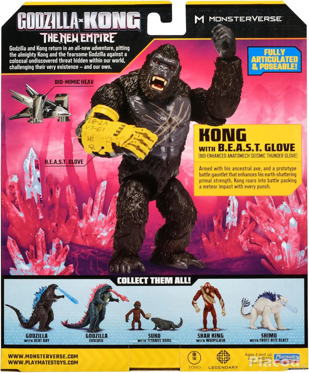 Godzilla X Kong The New Empire - King Kong figura BEAST kesztyűvel