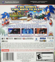 Sonic Generations Ps3 játék
