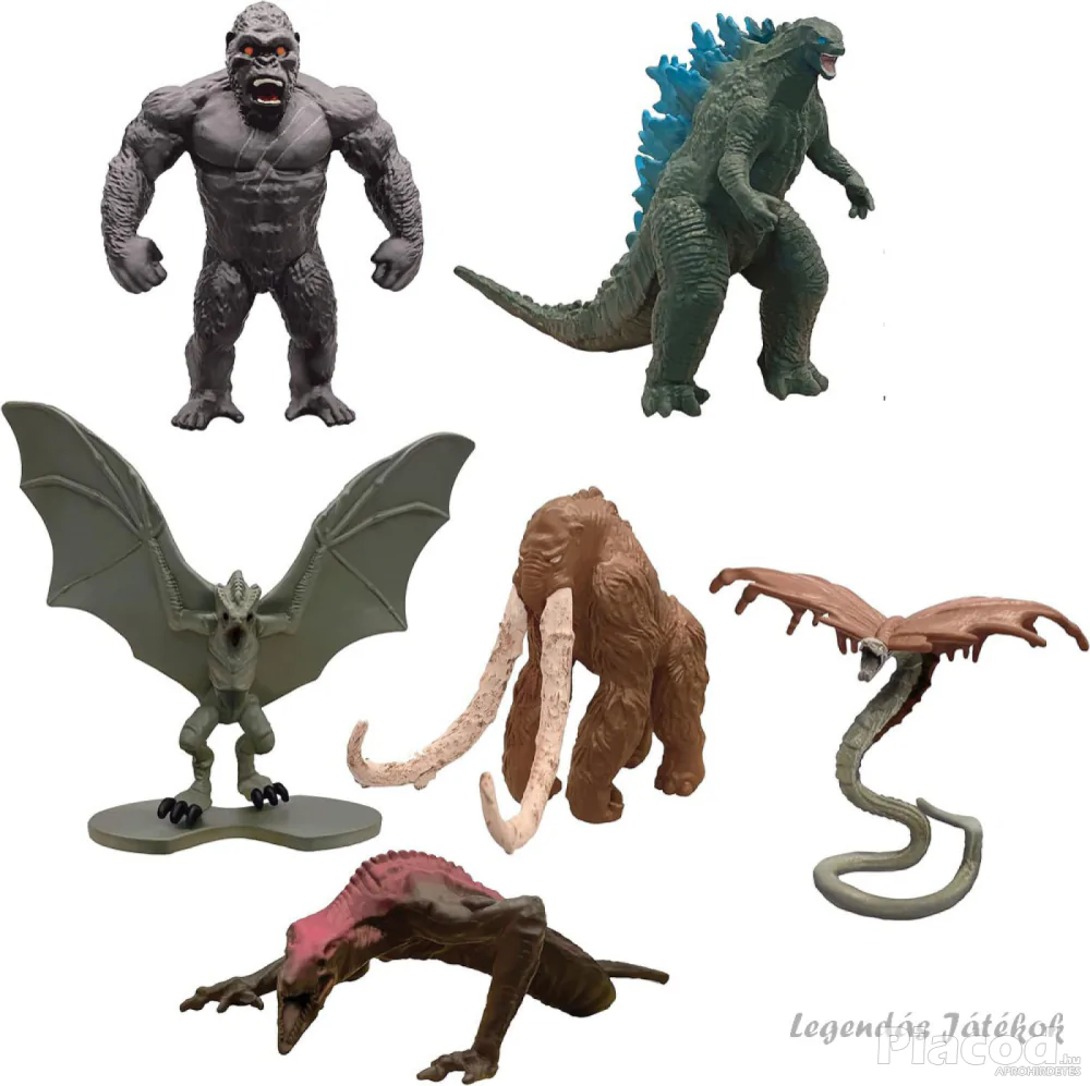 6 db-os Godzilla vs. Kong figura szett Monsterverse