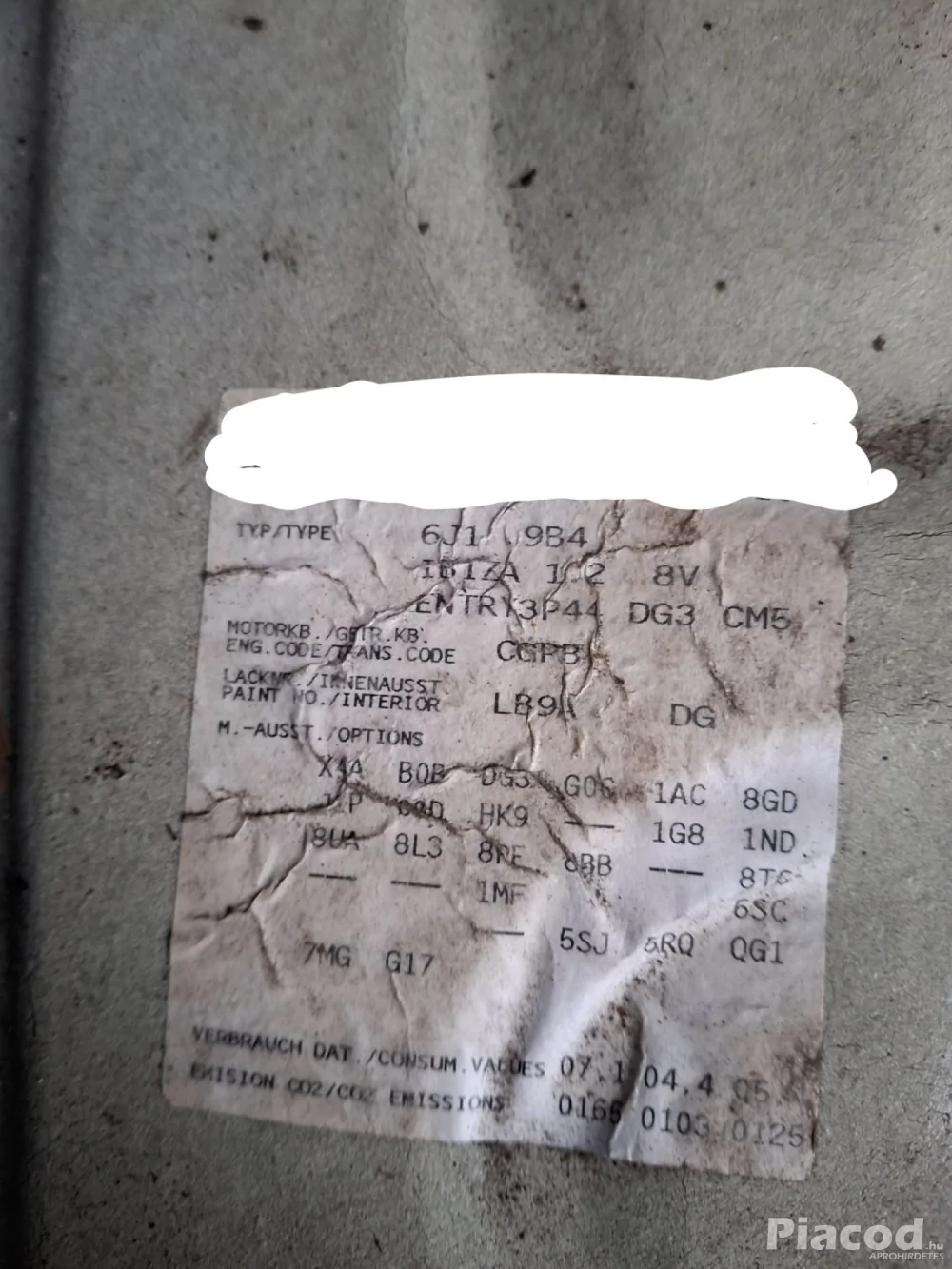 Seat Ibiza 2010, Motor 1.2 CGP, Váltó 5 sebességes kézi