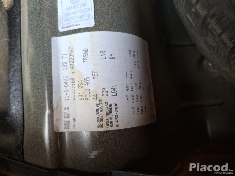 VW Polo 2011 6R 1.6 CR díesel CAY