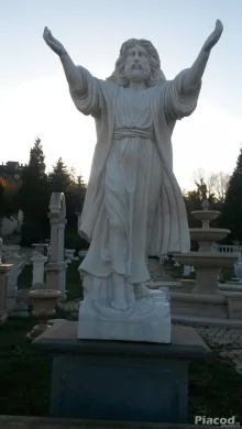 Áldásosztó Jézus márvány szobor