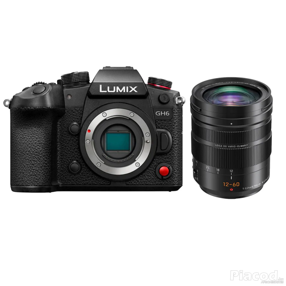 1200  Panasonic Lumix GH6 Mirrorless Camera with Lumix G Leica DG Vario-Elmarit 12-60mm f2.8-4.0 Aspherical Lens