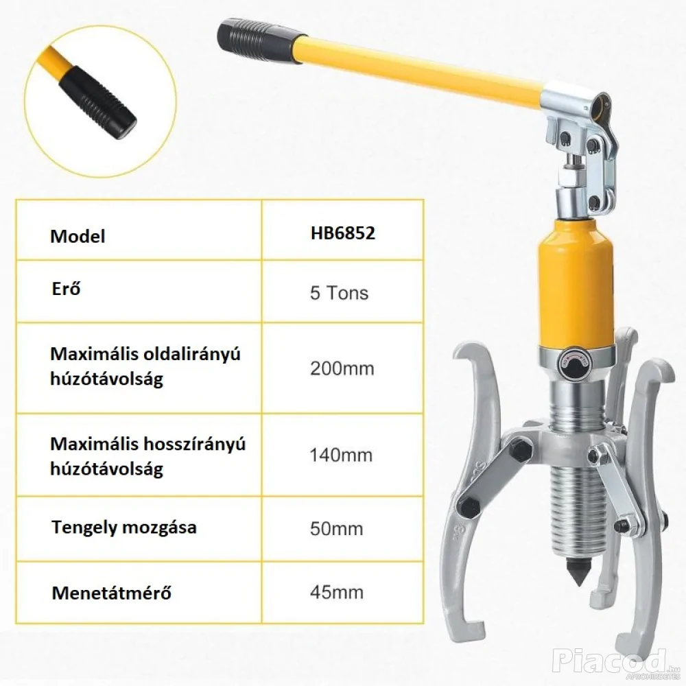 Hidraulikus csapágylehúzó 5T