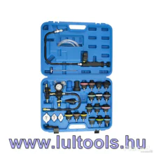 Hűtőnyomás ellenőrző és feltöltő készlet 27 részes