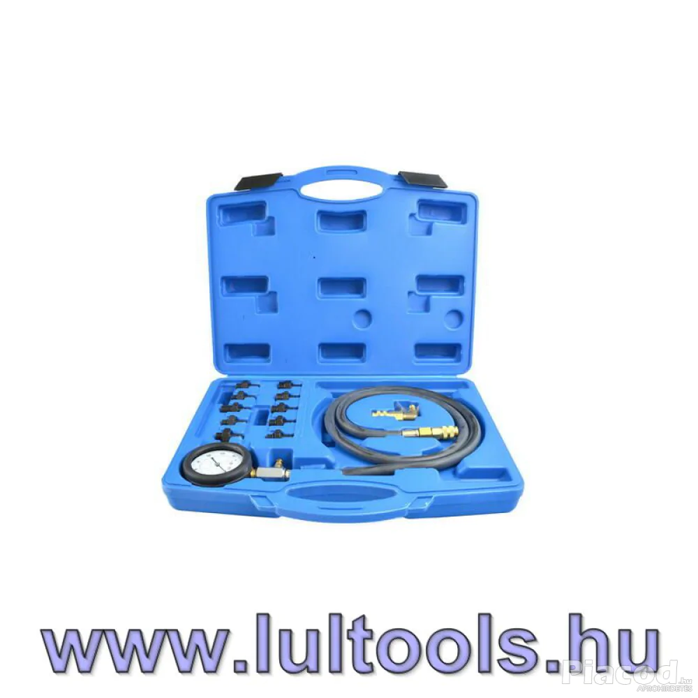 Olajnyomás mérő készlet gyors csatlakozós tömlővel