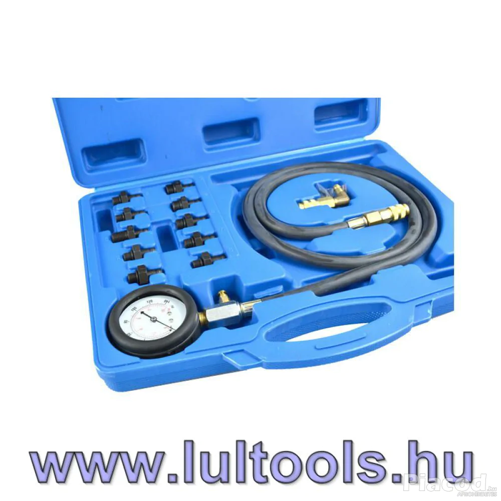 Olajnyomás mérő készlet gyors csatlakozós tömlővel
