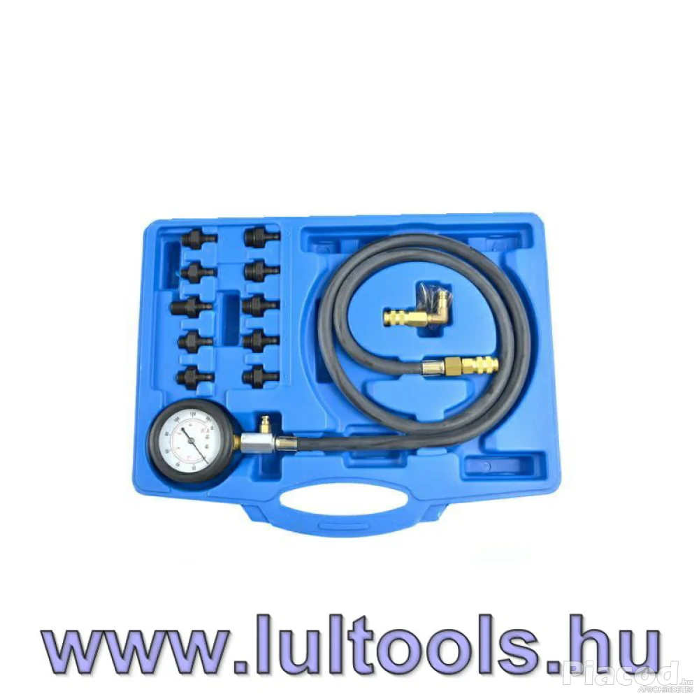 Olajnyomás mérő készlet gyors csatlakozós tömlővel