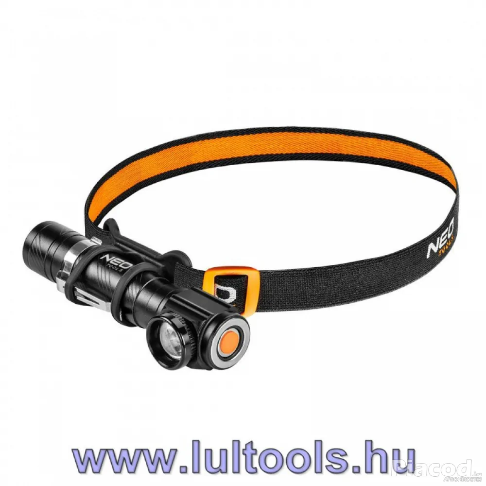 Fejlámpa + zseblámpa 2az1-ben, tölthető USB 800lum CREExML-T6 LED, 10W