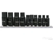 Menetfúró dugókulcs adapter készlet 10 részes 1\4