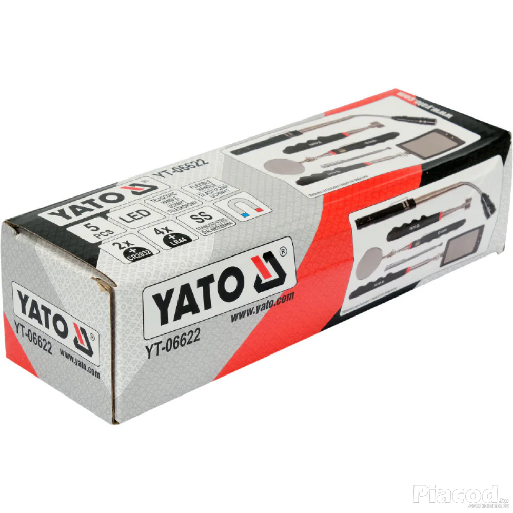 Mágneses felszedő és vizsgálótükör készlet 5 részes Yato