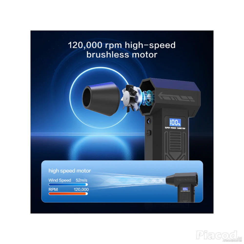 Légseprű 7,4 V 5,2 Ah 120000 RPM