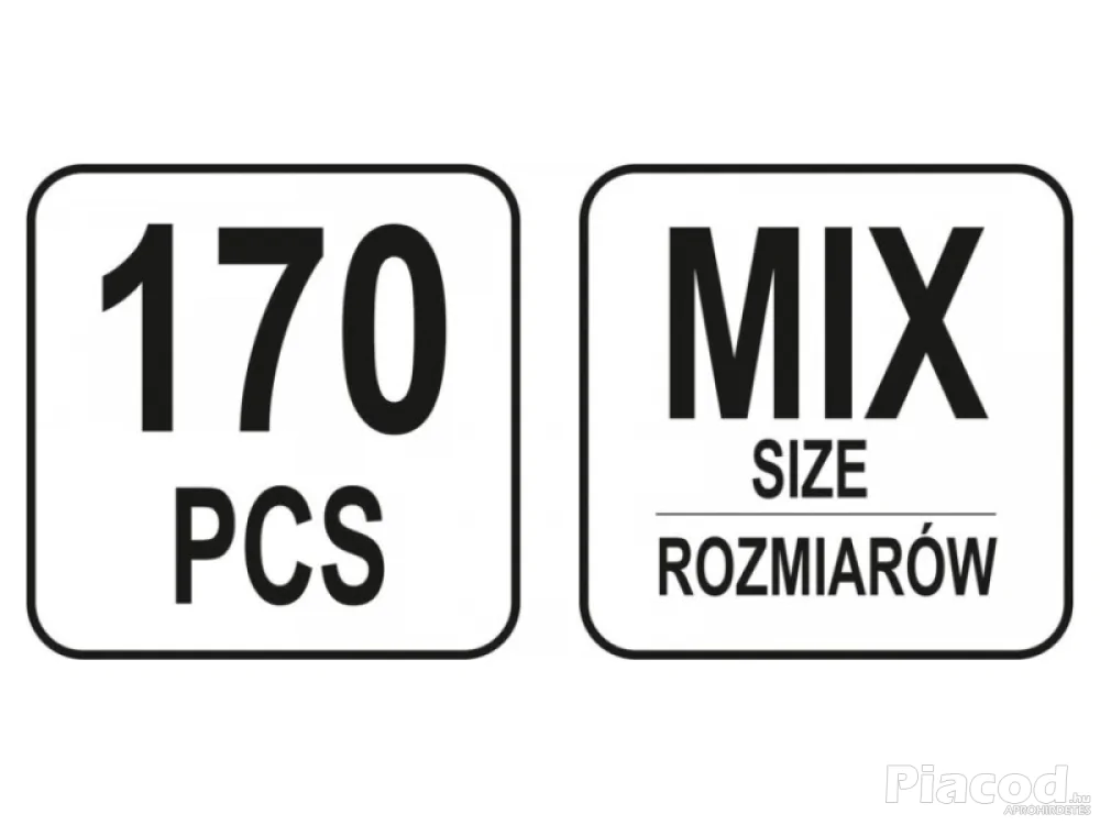 YATO YT‑06780 – Karosszéria csavar és alátét készlet 170 részes