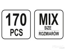 YATO YT‑06780 – Karosszéria csavar és alátét készlet 170 részes