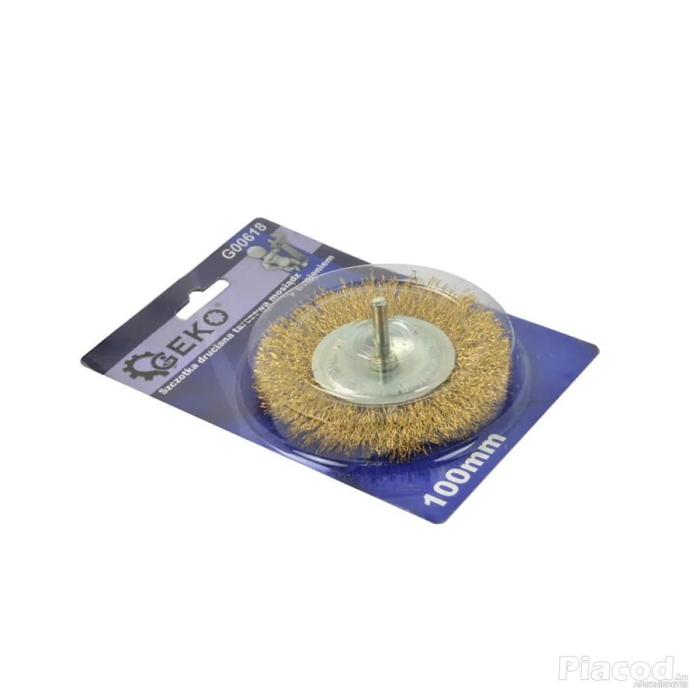 Hullámos sárgaréz huzalos körkefe 6 mm szárral