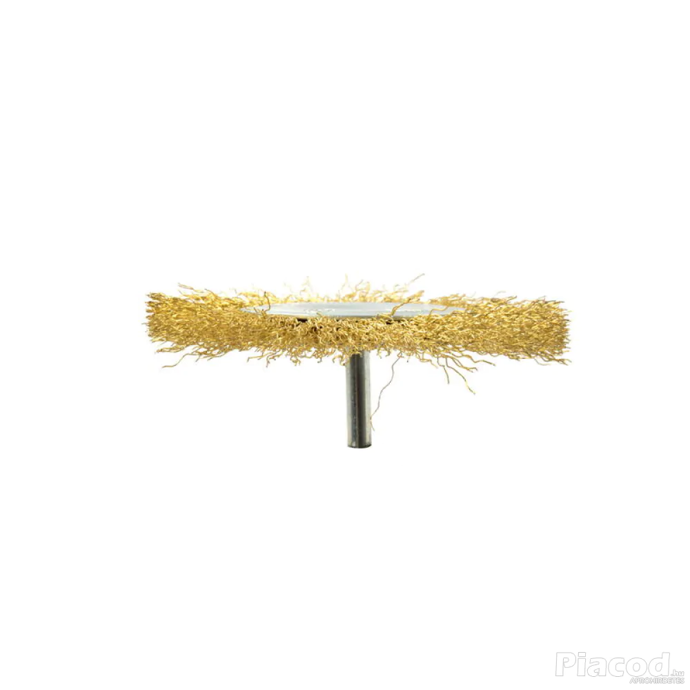 Hullámos sárgaréz huzalos körkefe 6 mm szárral