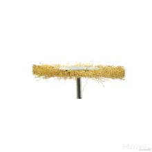 Hullámos sárgaréz huzalos körkefe 6 mm szárral