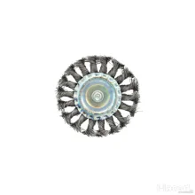 Csavart huzalos drótkorong 6 mm szárral – 100 mm