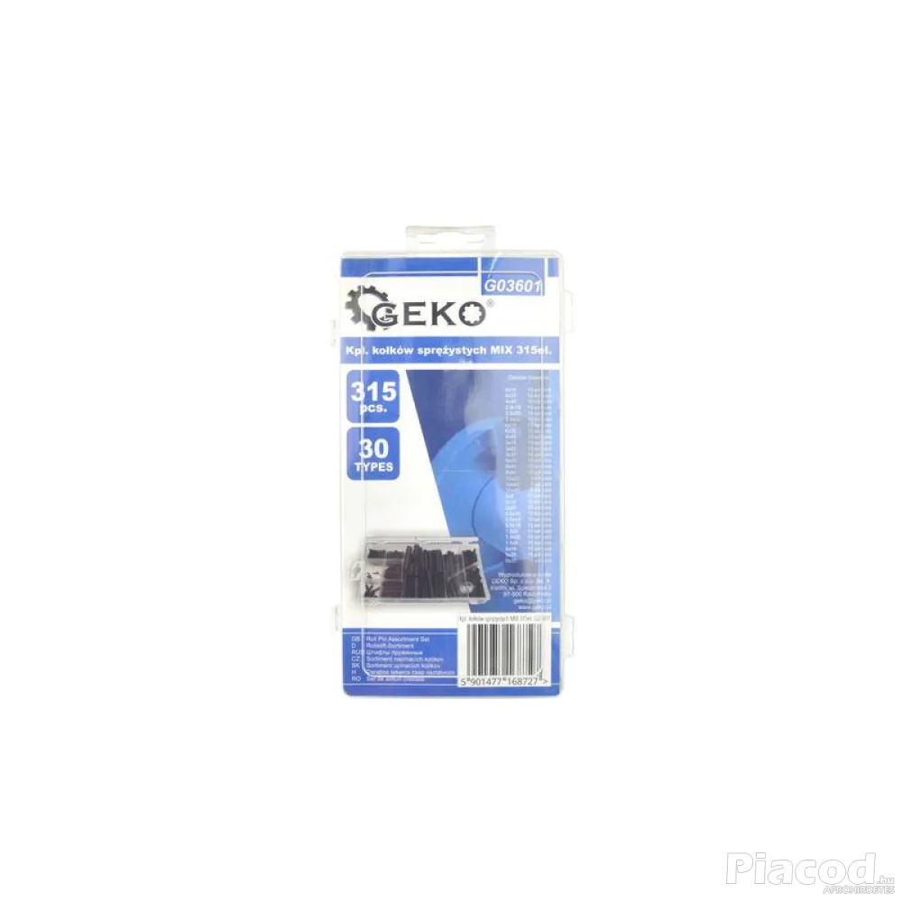 GEKO G03601 rugós csapszeg készlet 315 db – különböző méretek