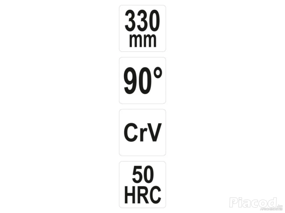 Hosszúcsőrű fogó hajlított 90° 330 mm – YATO YT-20402