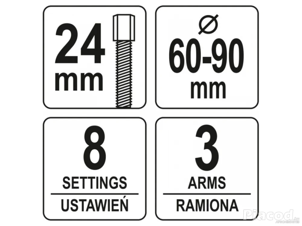 Univerzális vezérműtengely lehúzó 24 mm – YATO YT-06340