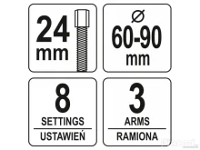 Univerzális vezérműtengely lehúzó 24 mm – YATO YT-06340