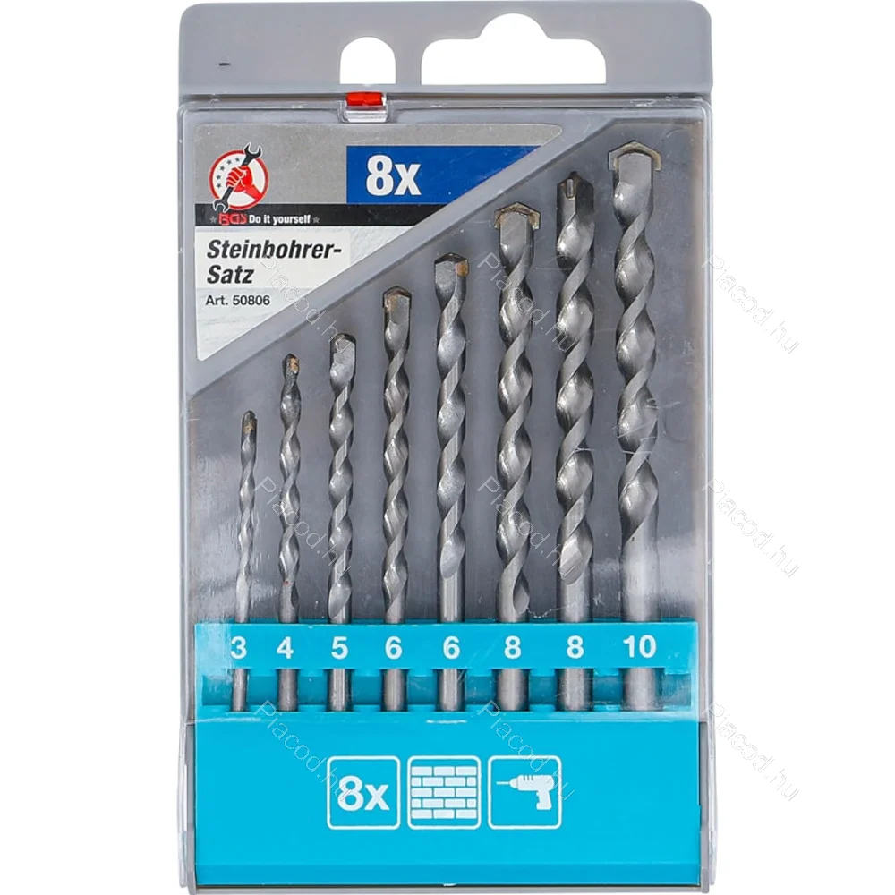 Kőzetfúró készlet 3 - 10 mm 8 darabos - Kép 4