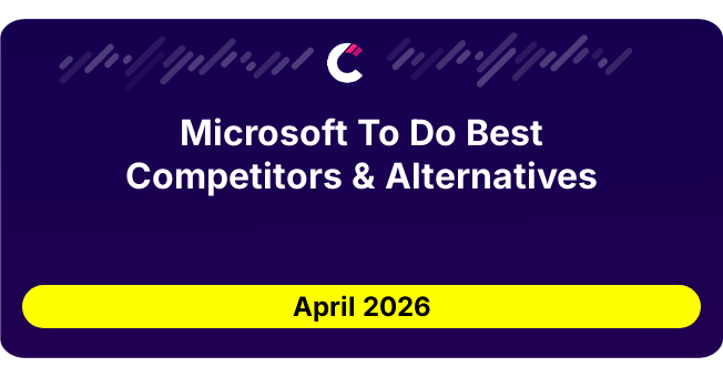 Microsoft To Do Best Competitors & Alternatives updated August 2026