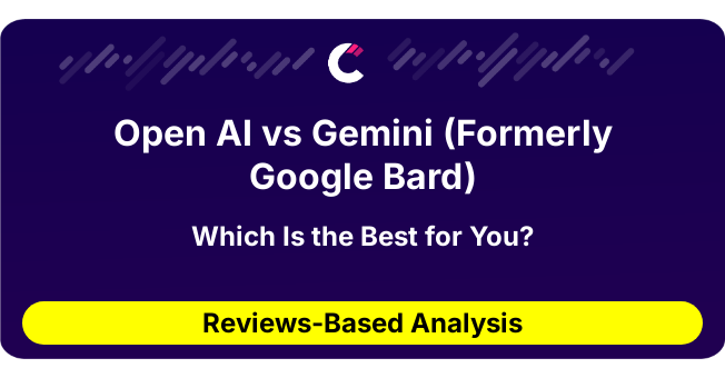 Open AI vs Gemini (Formerly Google Bard) (AI Analysis from 48 Review Data)