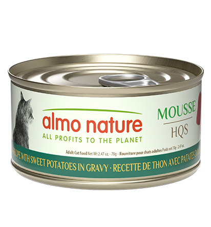 HQS Mousse Cat 24X70g Tuna Recipe with Sweet Potatoes in gravy