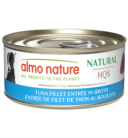 HQS Natural dog 48X156g Tuna Fillet Entree in broth