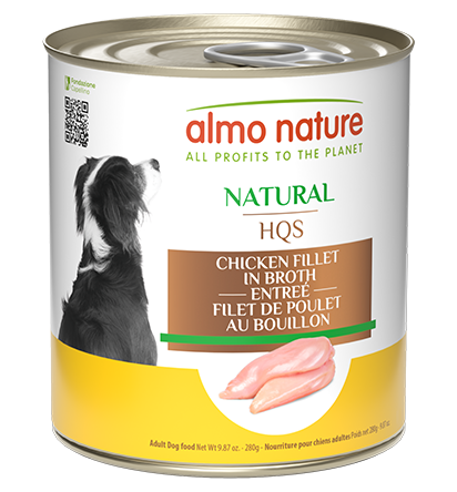 HQS Natural dog 12x280g Chicken Fillet Entree in broth