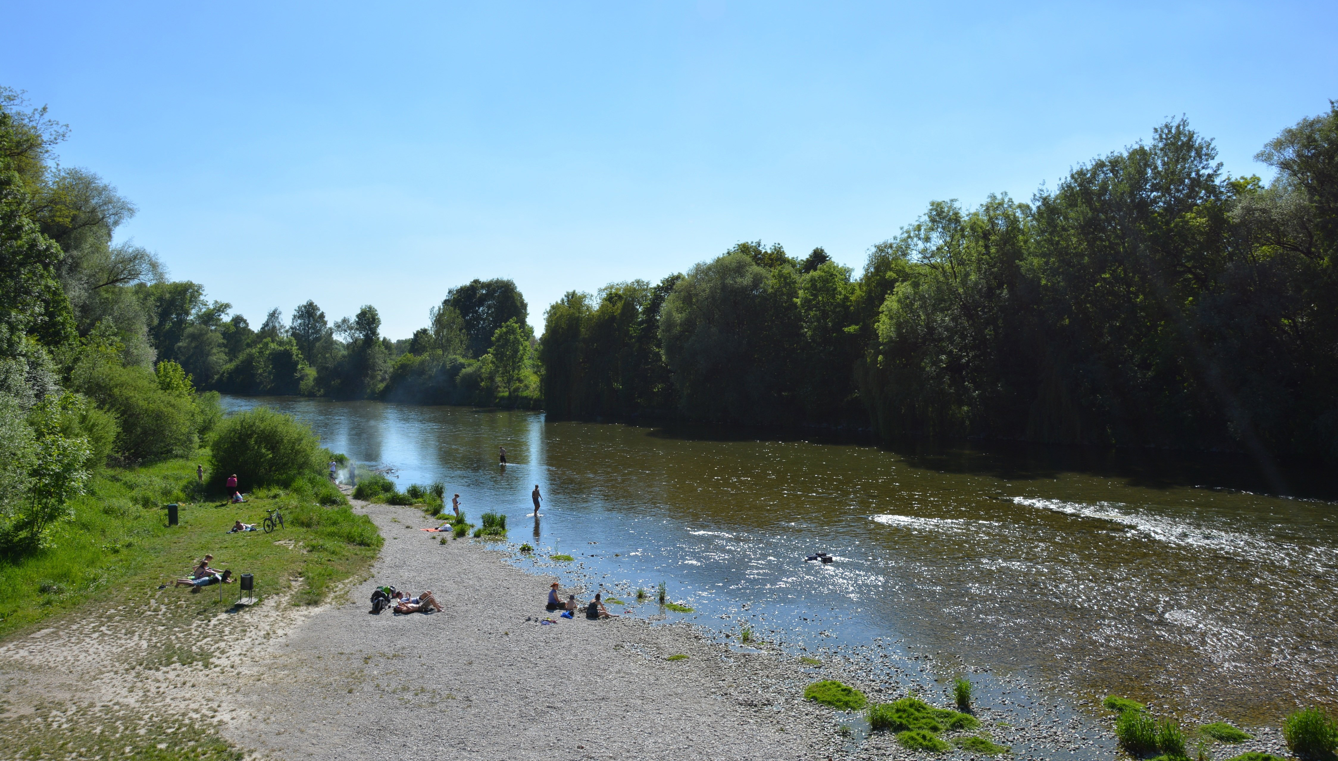 Fluss Isa in Freising