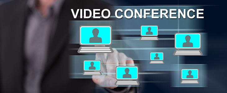 730x300 - Videokonferenz mit verschiedenen Teilnehmern