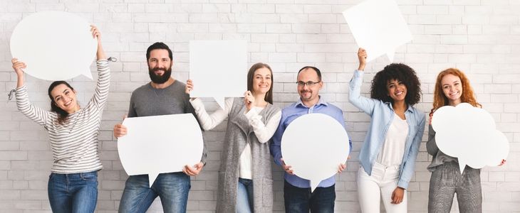 730x300 Menschen Sprechblasen