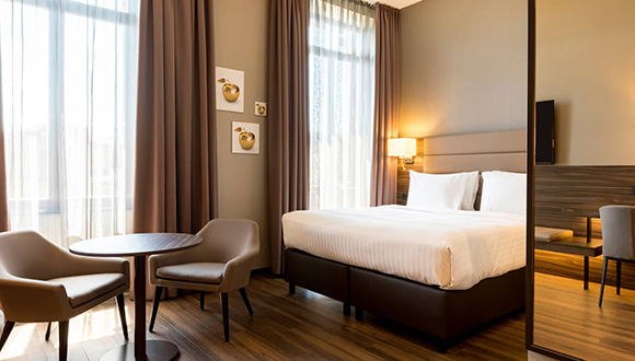 AC Hotel Mainz Schlafzimmer